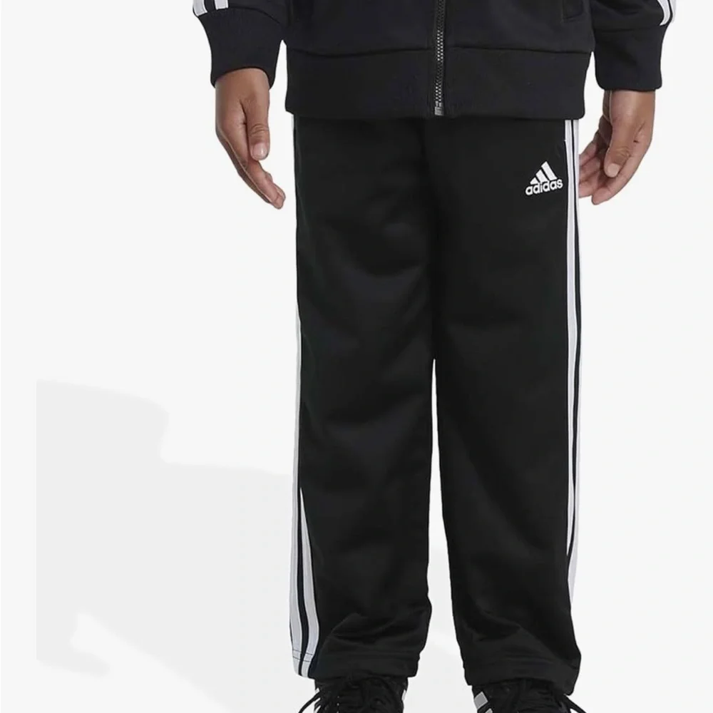NWT adidas Black Joggers with White Triple Stripes — Kids